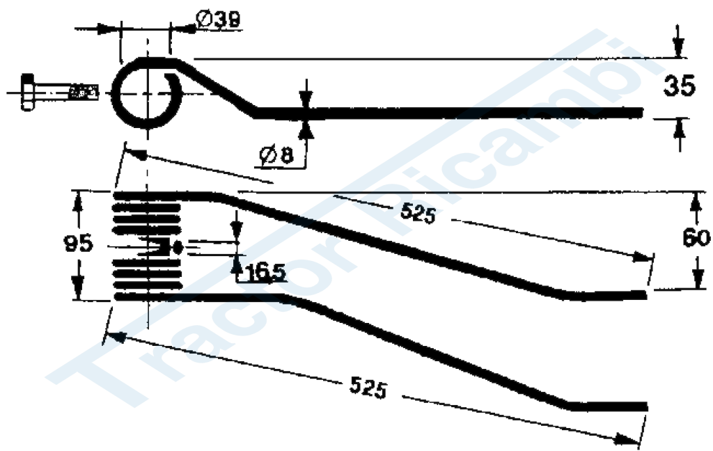 Rotary swather spring