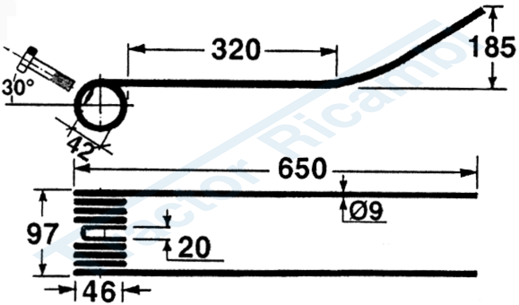 Rotary swather spring