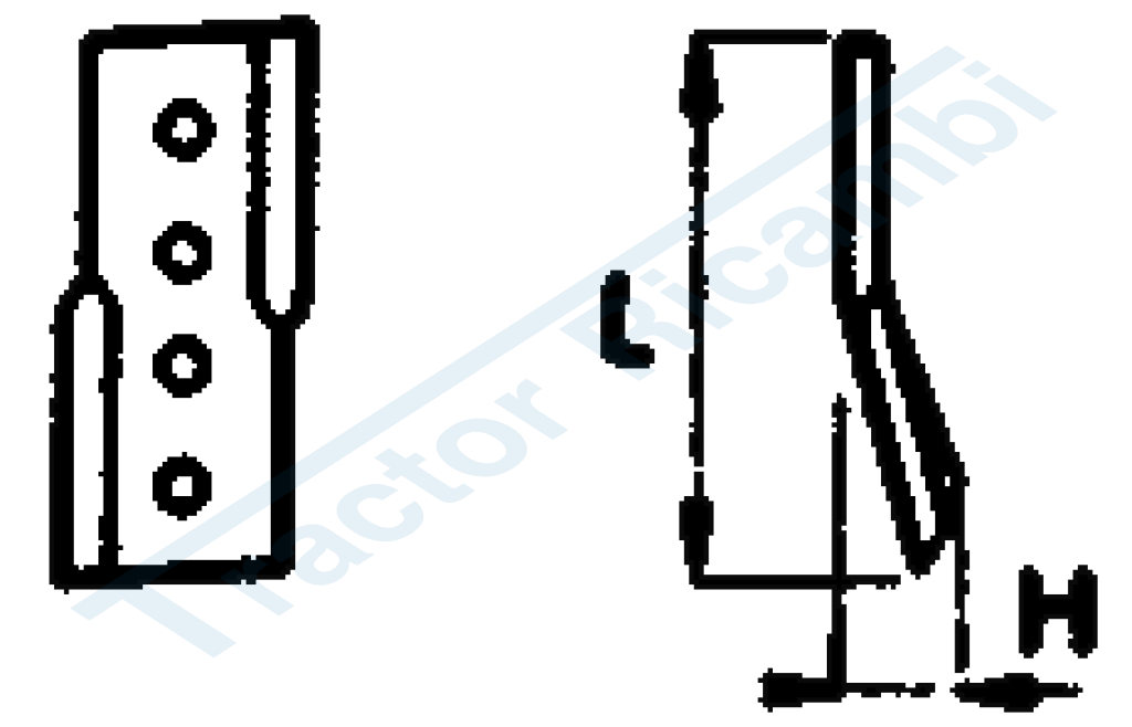 Side blade 4 holes for trencher