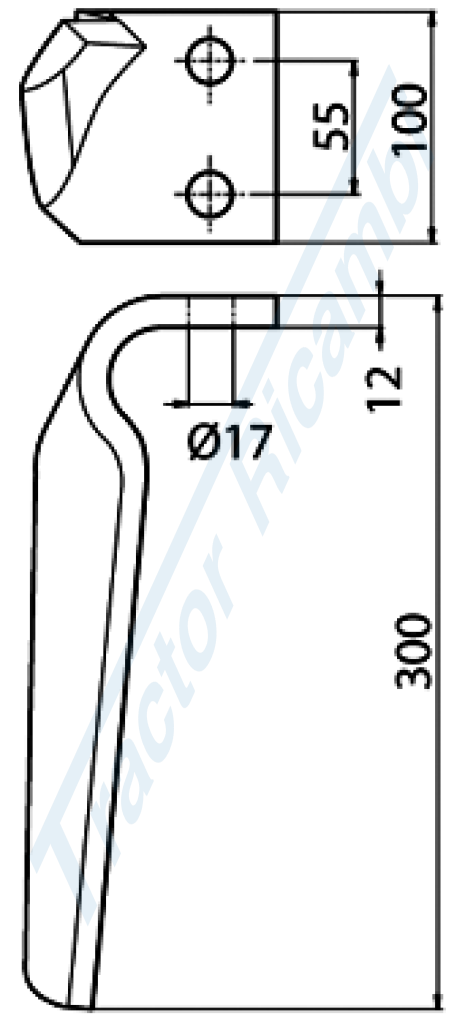 Dente per erpici rotativi