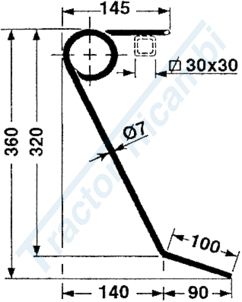 Front tine for seed drill - various manufacturers