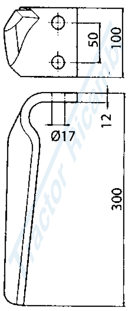 Dente per erpici rotativi