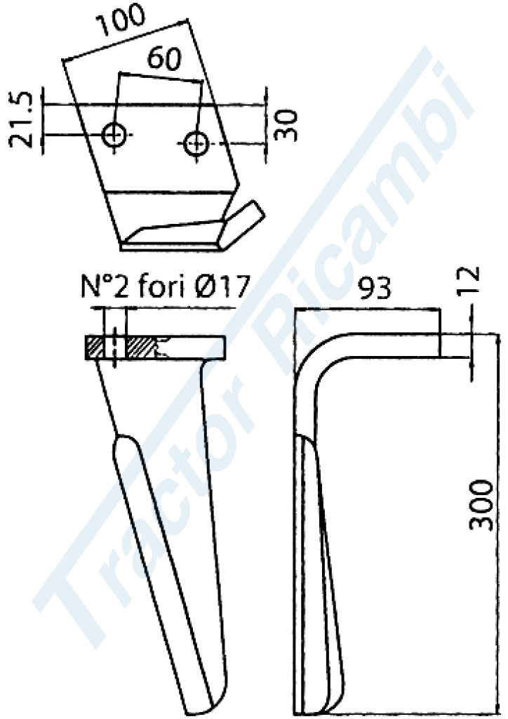 Dente per erpici rotativi - DF nuovo