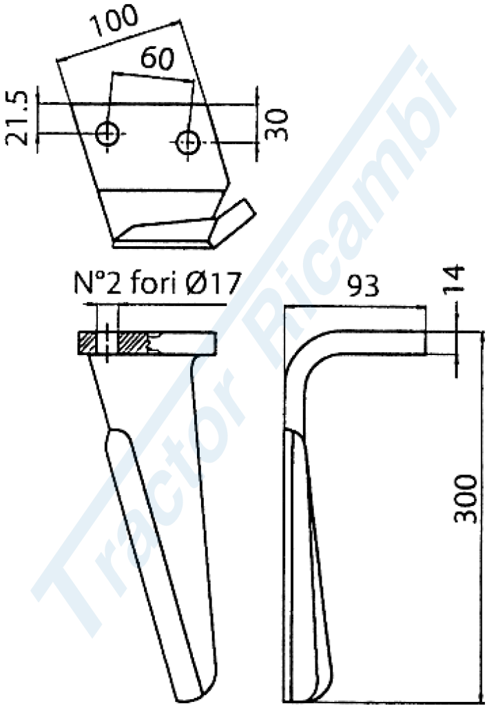 Dente per erpici rotativi - DG