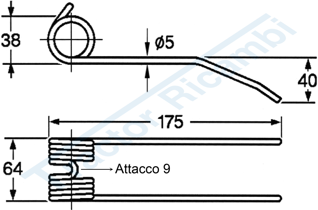 Rotary swather spring