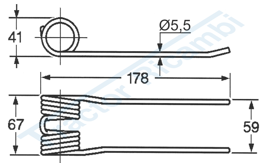 Spring for round baler