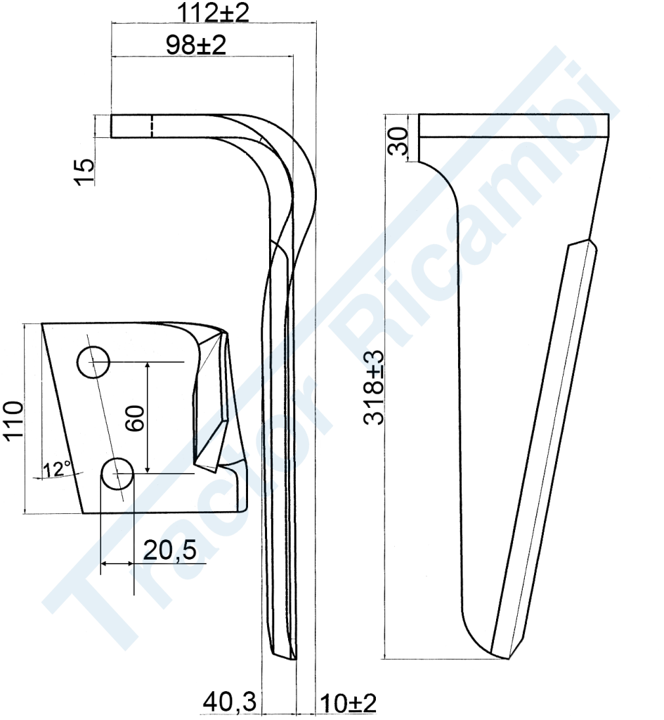 Dente per erpici rotativi - TOP