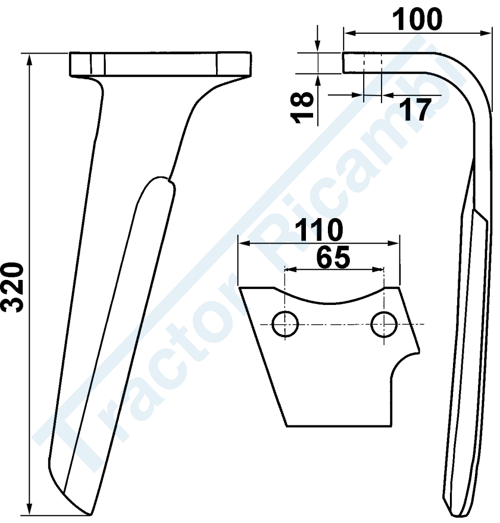 Dente per erpici rotativi - KG30/41