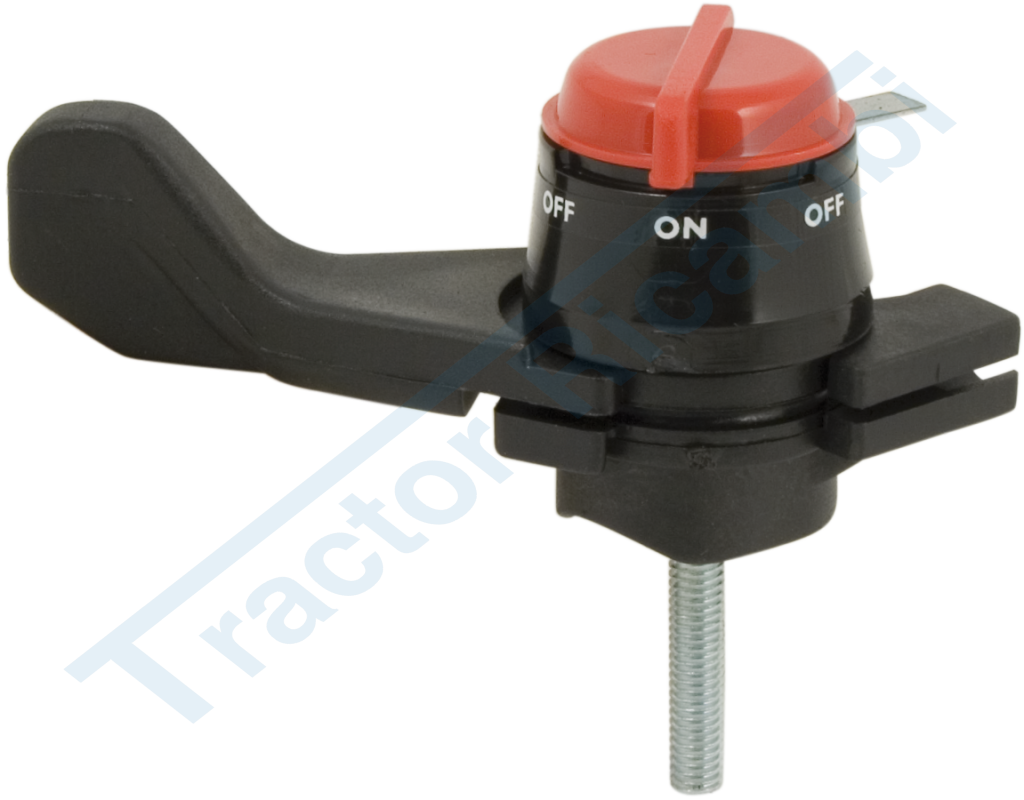 ACCELERATOR CONTROL LEVER IN NYLON, WITH ENGINE STOP PUSH BUTTON, THREAD 6MA, RIGHT, SCREW LENGHT 33 MM