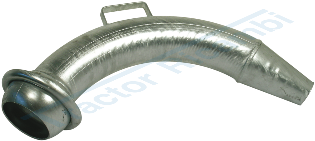 CURVA ZINCATA CON SEMIGIUNTO SFERICO MASCHIO E CONO