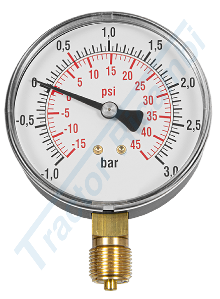 Vuotometro con attacco verticale