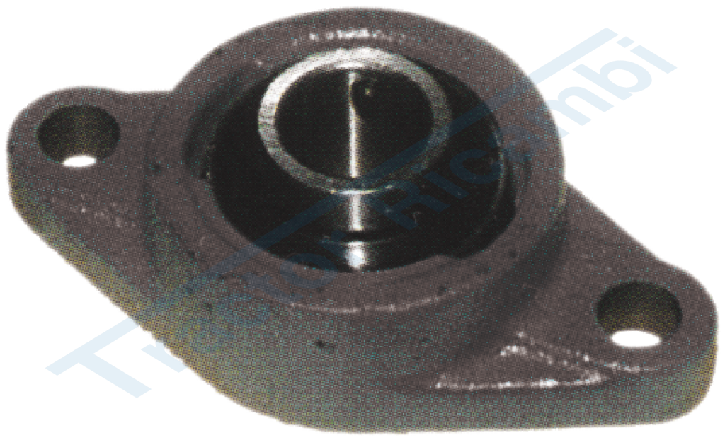 Selfaligning bearing support with flange