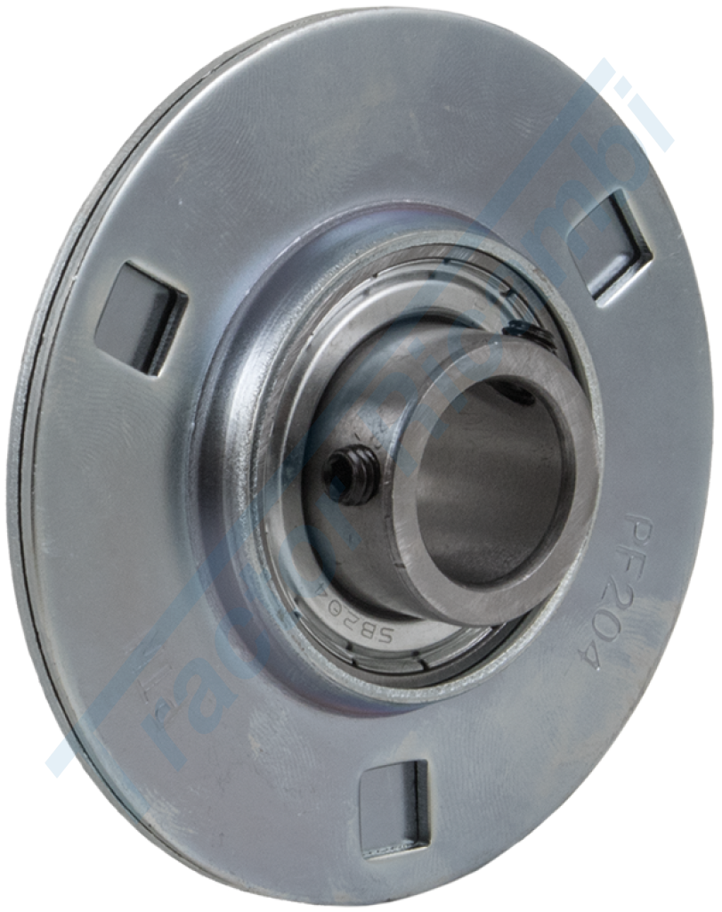 Bearing support with rounde sheet metal flange