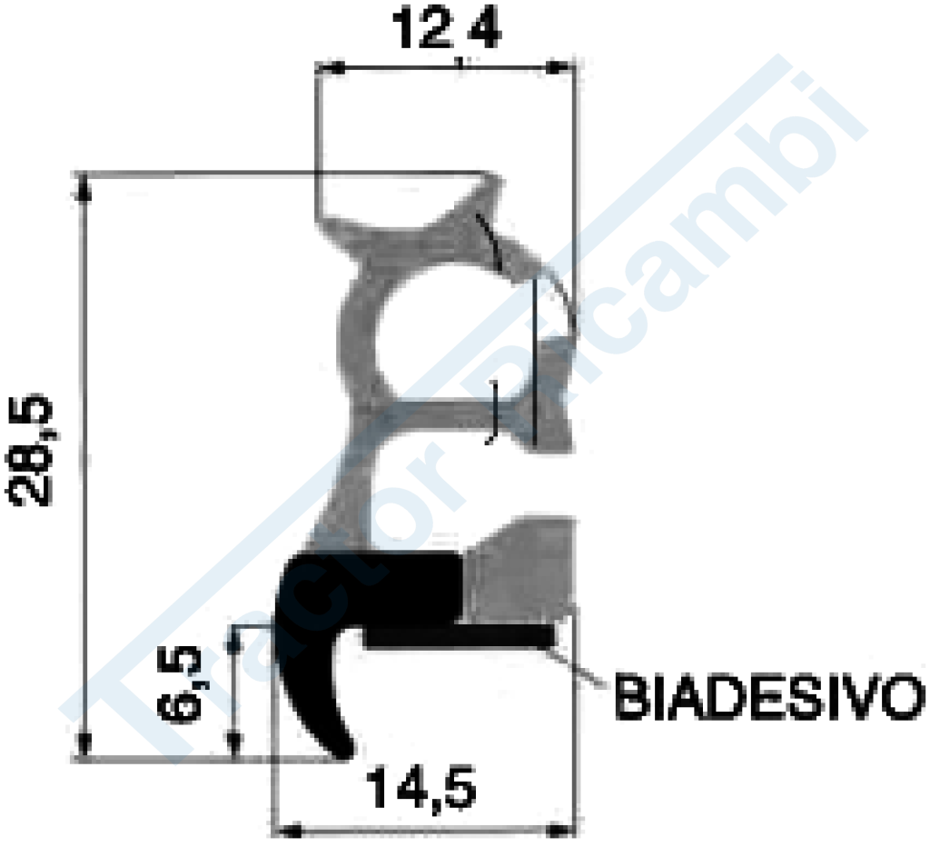 Cabin gasket in rolls of 25 mt