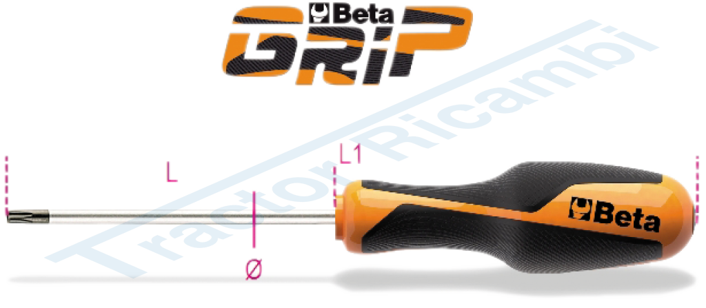 Screwdriver for TAMPER RESISTANT TORX® screws - Beta GRIP