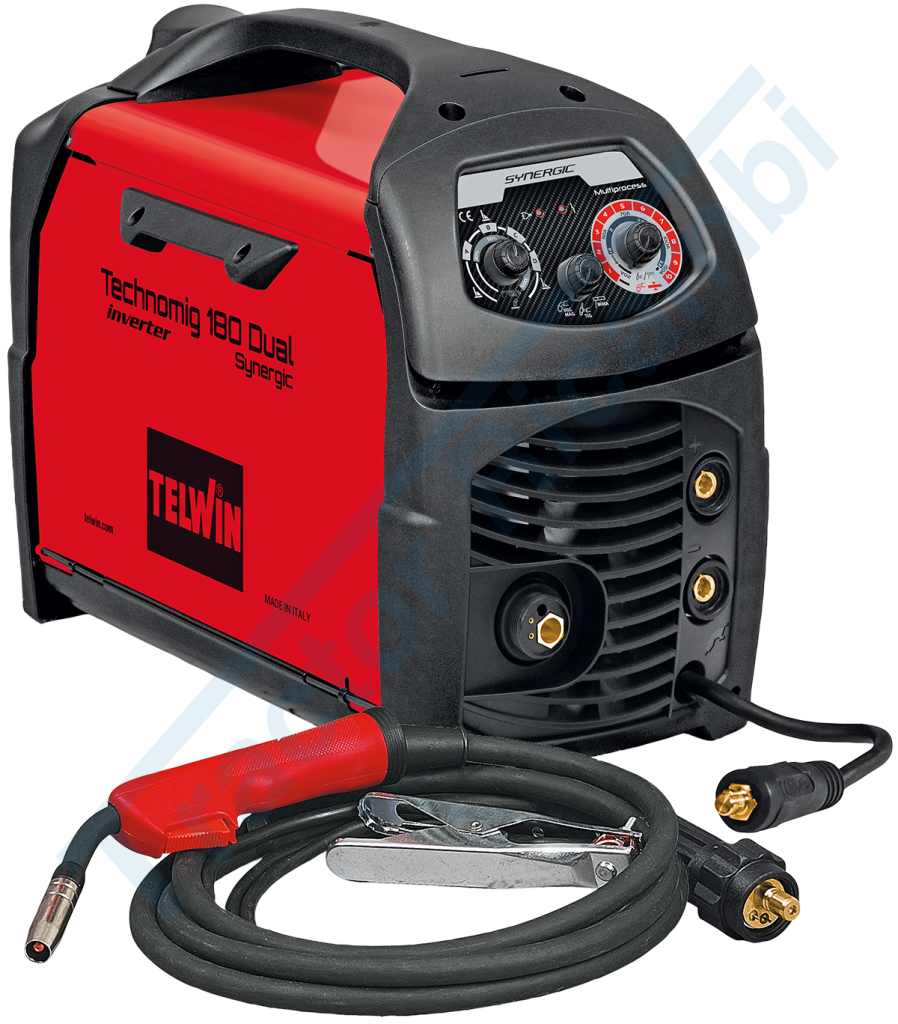 Saldatrice inverter a filo MIG-MAG/FLUX/BRAZING/MMA/TIG DC-LIFT - TECHNOMIG 180 DUAL SYNERGIC