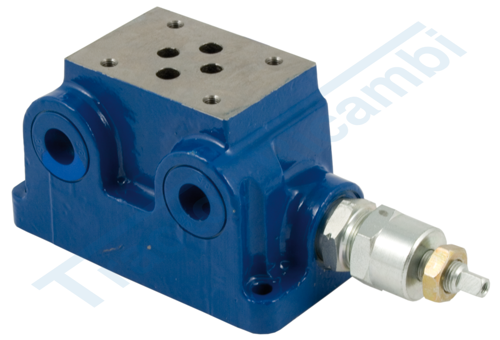 Single plate for CETOP3 electro-valve with relief valve