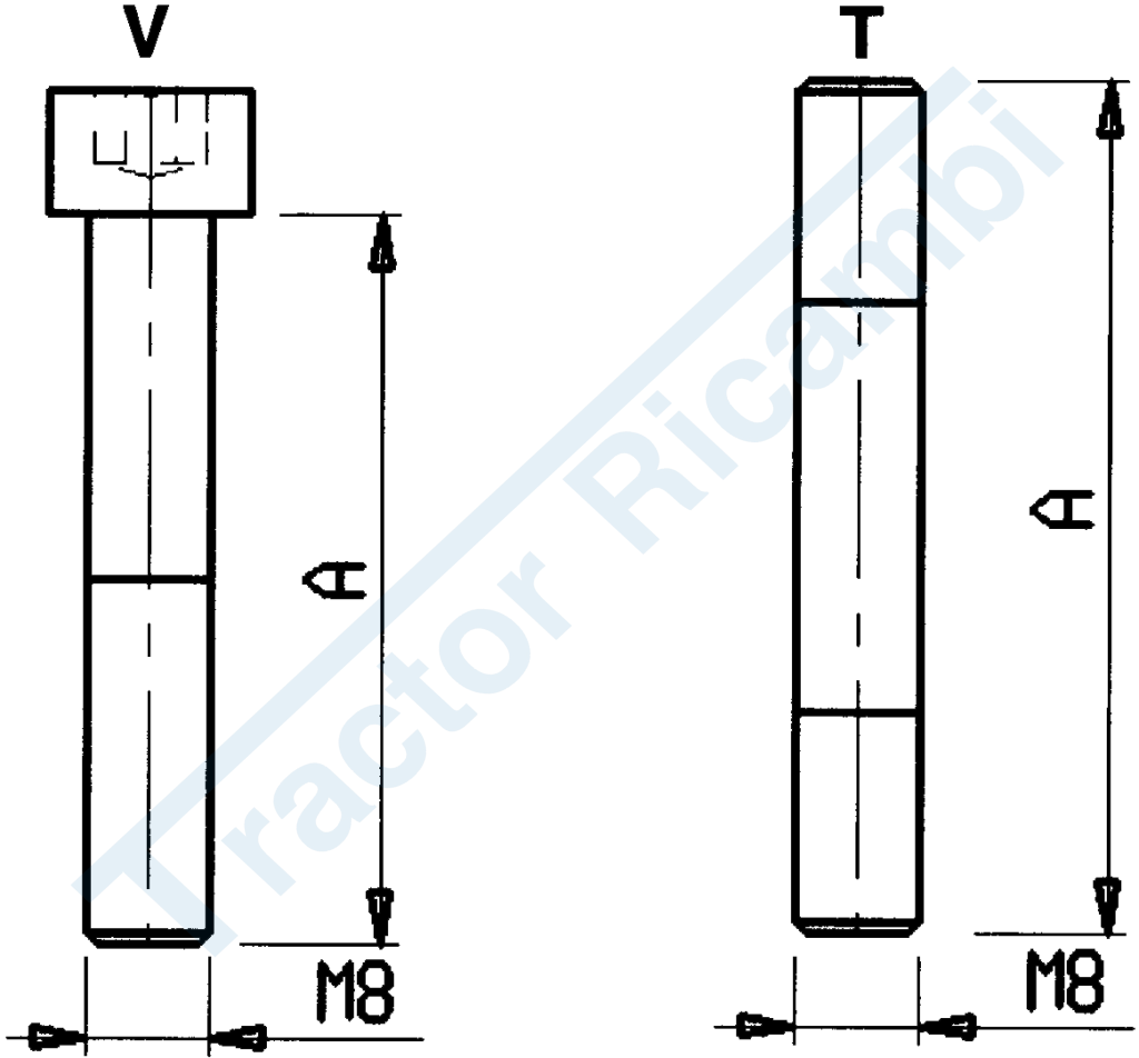 Screw for modular elements