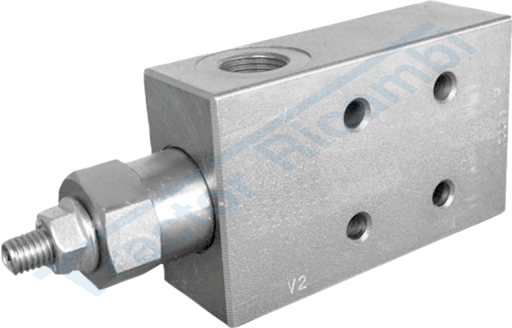 Flangeable single acting overcenter valve for descent control