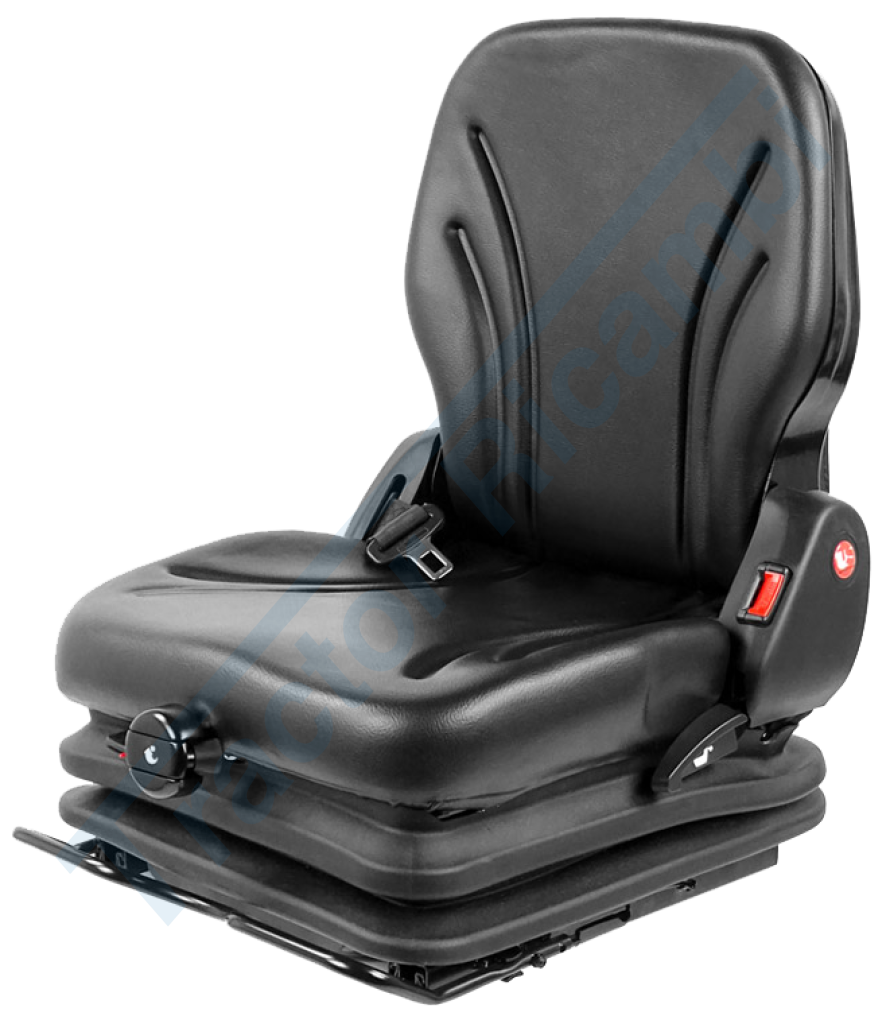 Mechanical PVC seat with belts Siège mécanique en PVC avec ceintures