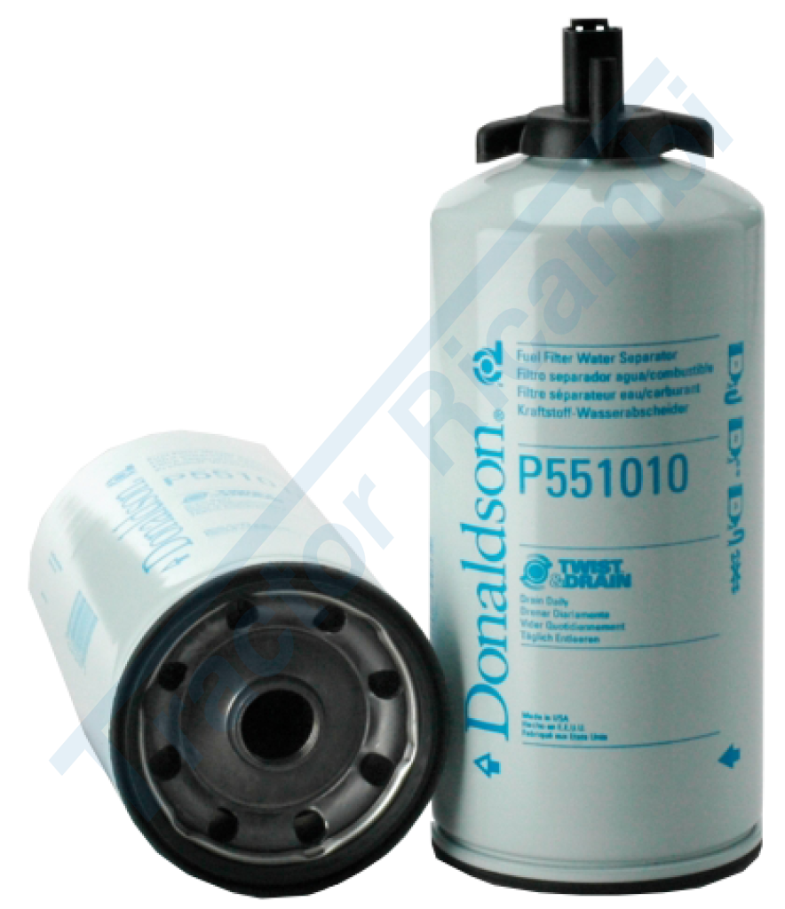Fuel Filter, Water Separator Spin-On Twist&Drain