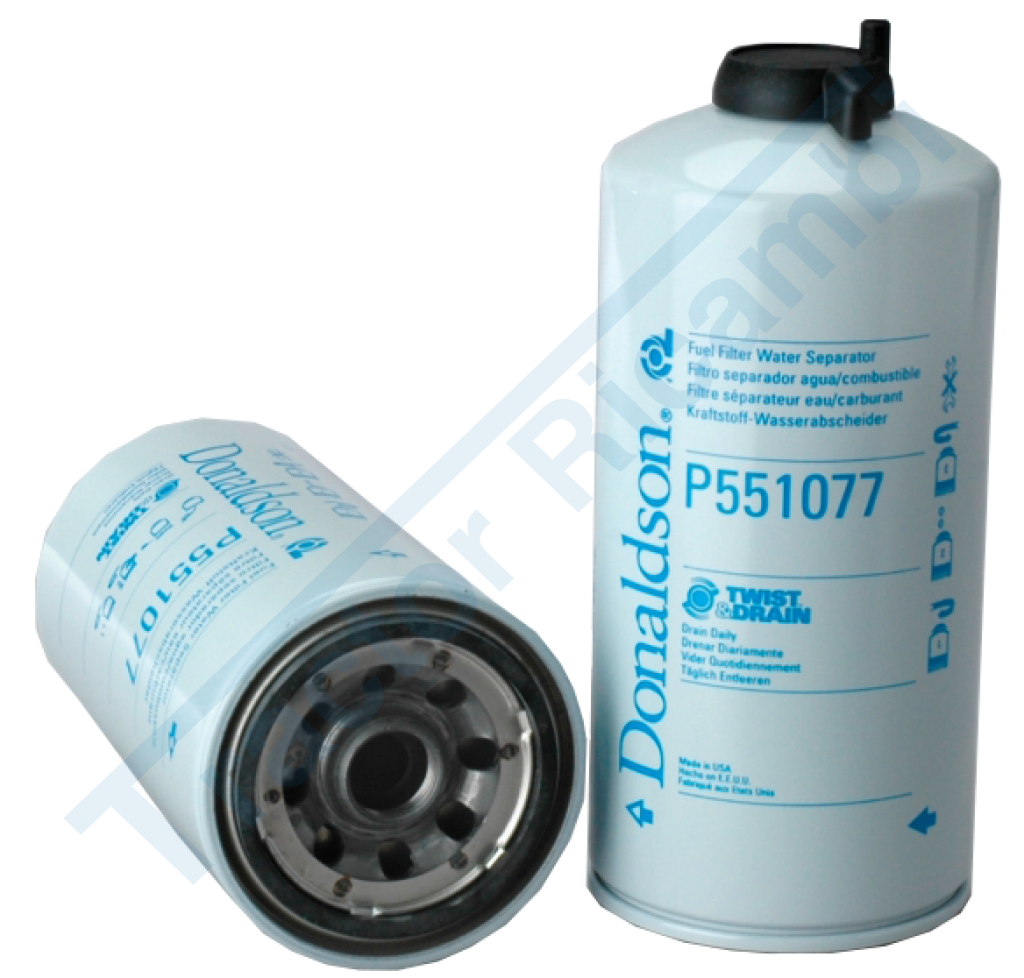Fuel Filter, Water Separator Spin-On Twist&Drain