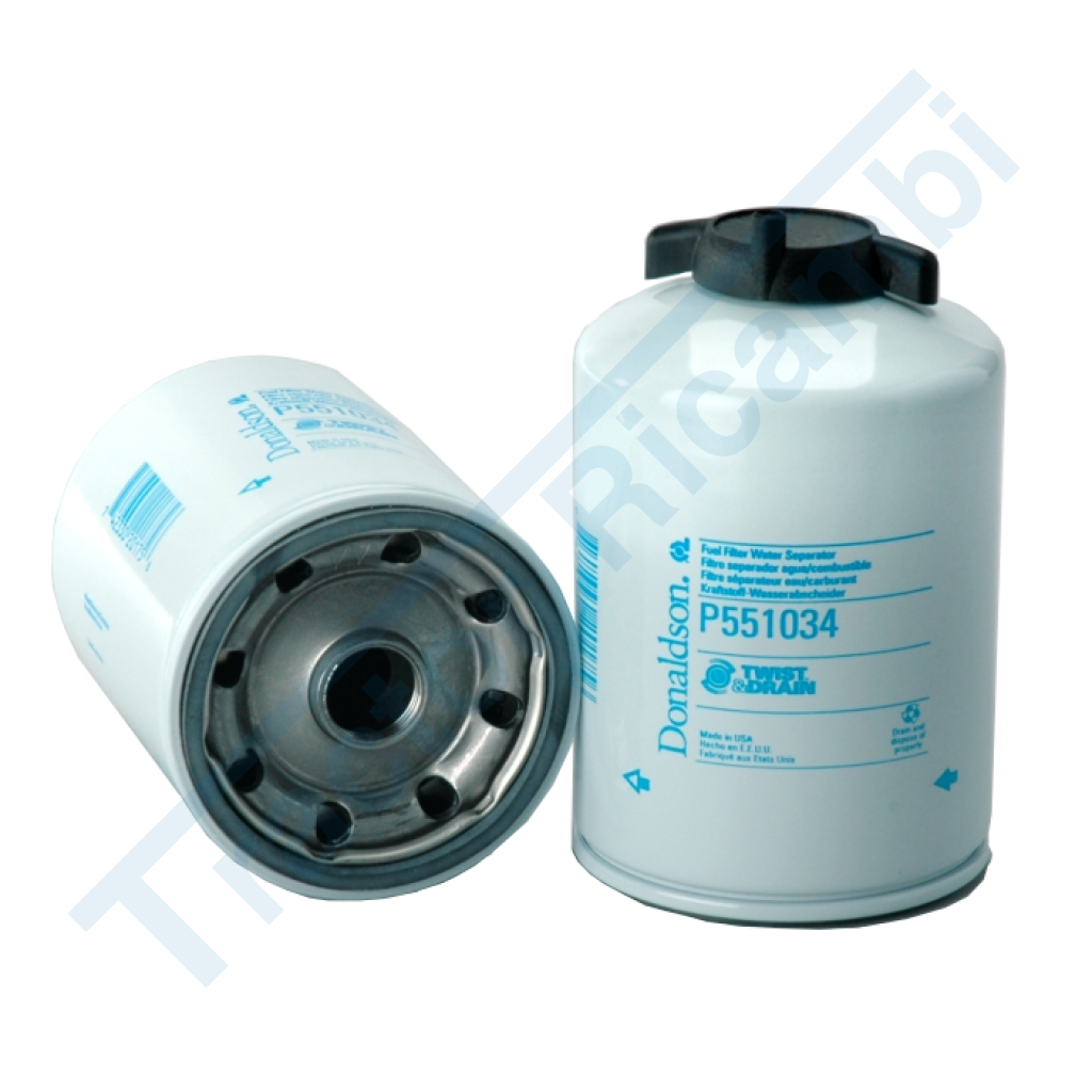 Fuel Filter, Water Separator Spin-On Twist&Drain