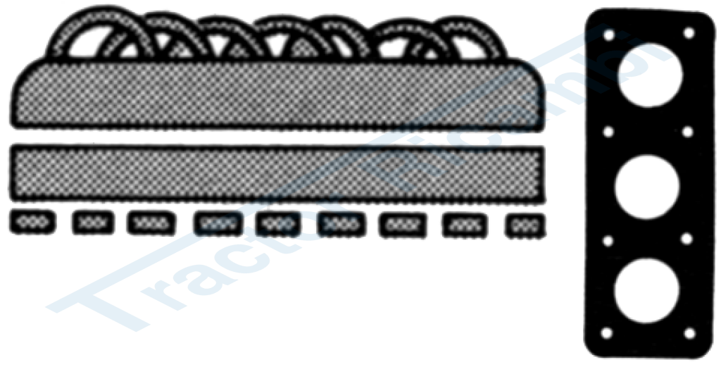 SET OF TOP-END GASKETS WITH CYLINDER HEAD GASKET FOR ONE SINGLE CYLINDER