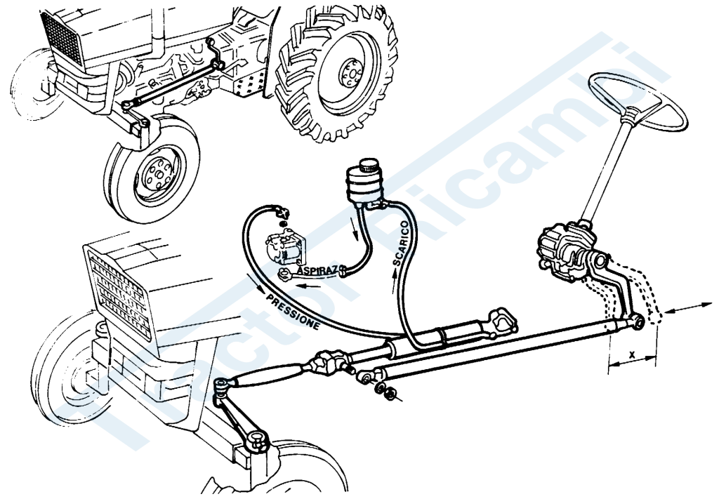 COMPLESSIVI MONTAGGIO SERVOSTERZO PER TRATTORI FALCON 4RM