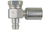Raccordo femmina 90° con OR e dado girevole Rotolock e valvola