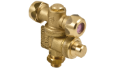 Double brass nozzle holder with anti-drip - Mignon type