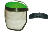  Visor in non reflecting metal gauze and polycarbonate with protective top and adjuster knob