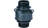 Foot valve with threaded couplings