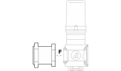 Coupling flange for 463/863 series valves