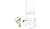 Flange for pressure gauge for SERIES 463/863 valves