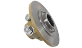 Hub with flange for 2-disc clutches