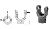 FORCELLE ATTACCO FORO CILINDRICO CON SPINA 18x47