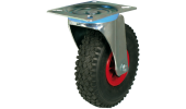 RUBBER WHEELS ON STEEL RIMS WITH SUPPORT