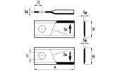 Coltello destro per falciatrici rotative