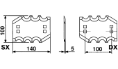 BLADES FOR MIXING-HORIZONTAL