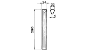 Tine for power harrows - Triangular profile