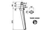 Tine for power harrows - Heavy conical