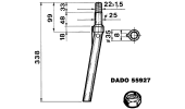 Dente per erpici rotativi - Cilindrico