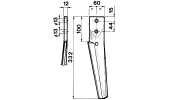 Dente per erpici rotativi