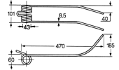 Rotary swather spring