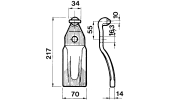 Dente per erpici rotativi - Pegolama 1 foro