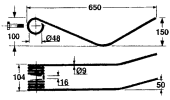 Rotary swather spring