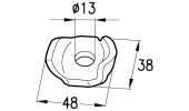 Standard tine holder for rotary rakes and spreader GALFRÈ