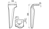 Dente per erpici rotativi - Dominator rinforzato (Originale)