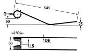 Rotary swather spring